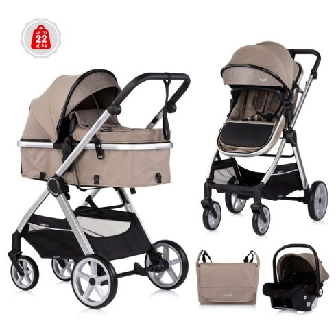 Chipolino Vista 3:1 babakocsi mózessé alakítható sportrésszel - Tiramisu 