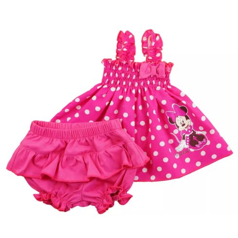2 részes kislány nyári szett rövidnadrággal, tunikával Minnie egér mintával  (62)