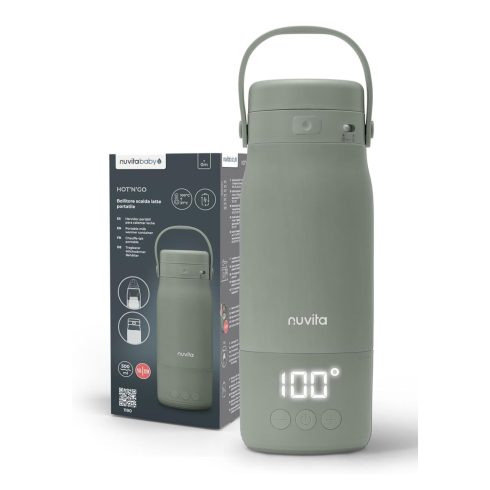 Nuvita Hot'n'go hordozható cumisüveg-melegítő - Sage green - 1190