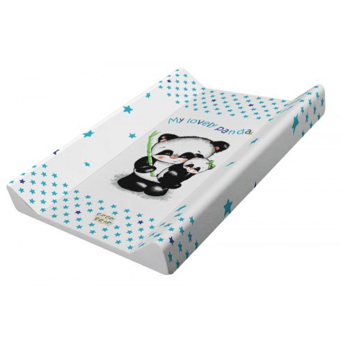 Babastar merev pelenkázó lap 50*70 cm - kék panda és mamája