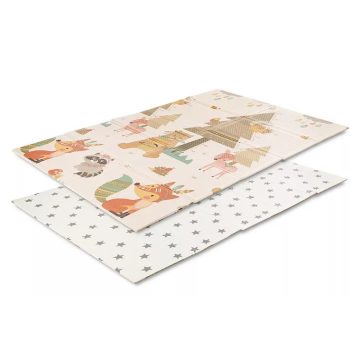  Lorelli Összehajtható 2 oldalas thermo játszószőnyeg 120x180cm - Beige Home & stars