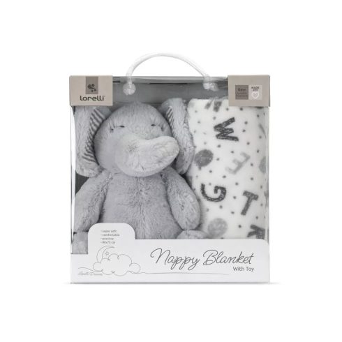 Lorelli Nappy takaró 75x90 cm - Grey Elephant 