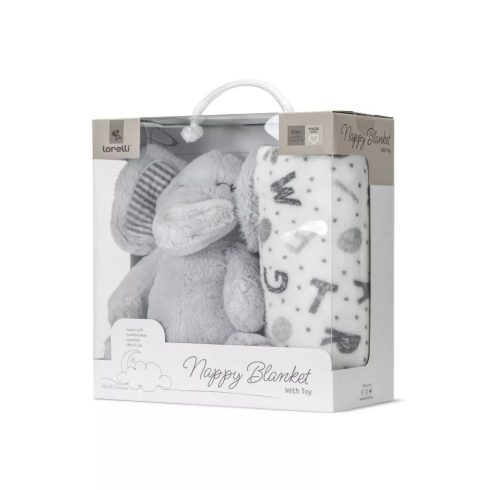 Lorelli Nappy takaró 75x90 cm - Grey Elephant 