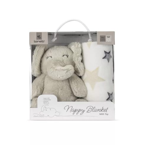 Lorelli Nappy takaró 75x90 cm - Beige Elephant 