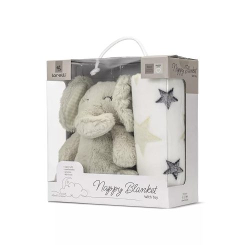Lorelli Nappy takaró 75x90 cm - Beige Elephant 
