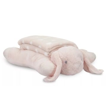   Lorelli Poffy Duo takaró 75x90 cm párnával 45x30 cm - Peach Bunny 