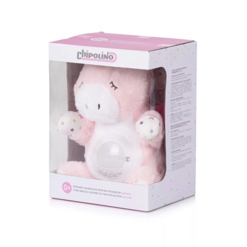 Chipolino projektoros zenélő plüss játék - Unicorn