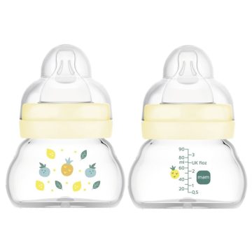   Mam  Feel Good 90ml  Premium üvegből készült cumisüveg Extra lassú átfolyás 0+ bézs 