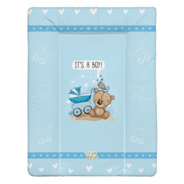   Babastar puha pelenkázó lap 50*70 cm - It's a boy ! maci babakocsi kék
