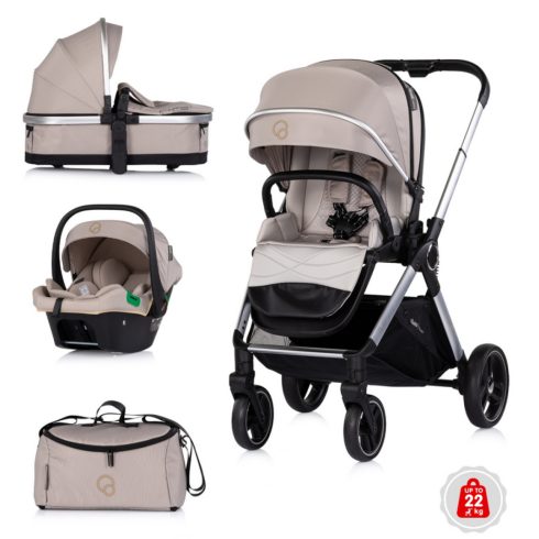 Chipolino Euphoria 3 az 1-ben újszülött babakocsi - Latte