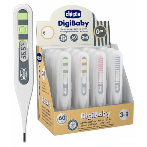 Chicco Digi Baby digitális hőmérő - Zöld csíkos