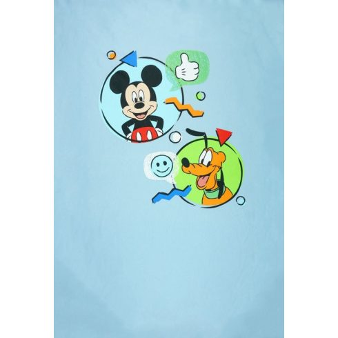Disney Mickey és Plútó wellsoft béléses pamut babatakaró  70x90cm - kék