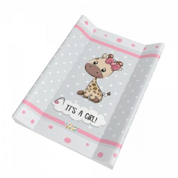   Babastar merev pelenkázó lap 50*70 cm - It's a girl ! zsiráf szürke 