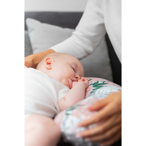 Sensillo szoptatós párna - rozsaszin/szürke/fekete  szívecske 