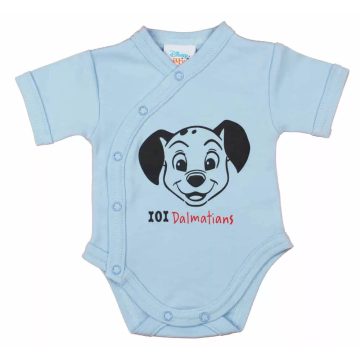   Rövid ujjú elöl patentos kisfiú body 101 kiskutya mintával  (56) - kék