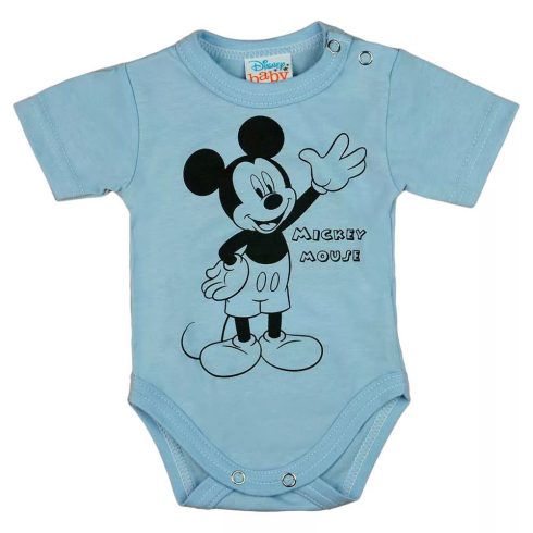 Rövid ujjú baba body Mickey egér mintával (56) - kék