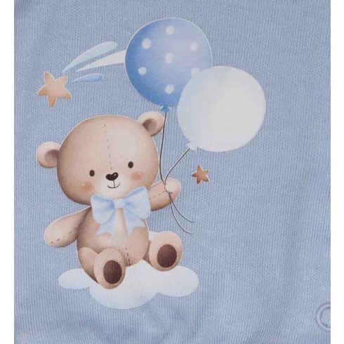 Pamut baba kocsikabát Macis mintával kék (68)