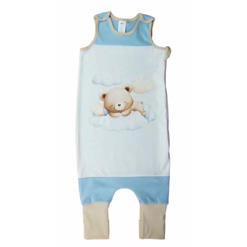 Ujjatlan tipegő hálózsák Macis mintával kék/bézs 1 TOG (68-80) 