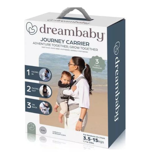 Dreambaby Journey ergonomikus 3az1 ben babahordozó 15 kg-ig - szürke