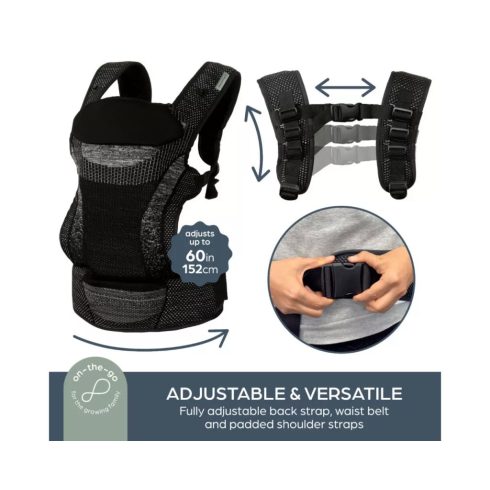 Dreambaby Inspire szövet babahordozó 15 kg-ig - fekete