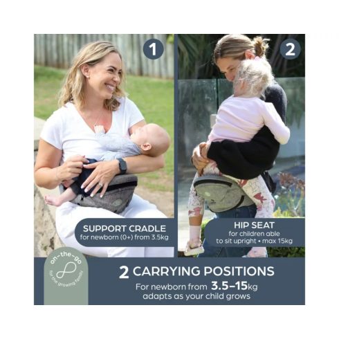 Dreambaby Up & go csípőhordozó 18 kg-ig - szürke
