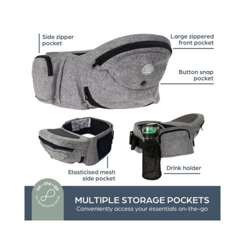 Dreambaby Up & go csípőhordozó 18 kg-ig - szürke