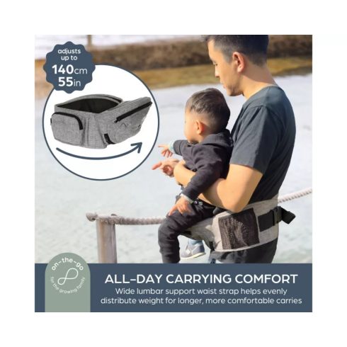 Dreambaby Up & go csípőhordozó 18 kg-ig - szürke