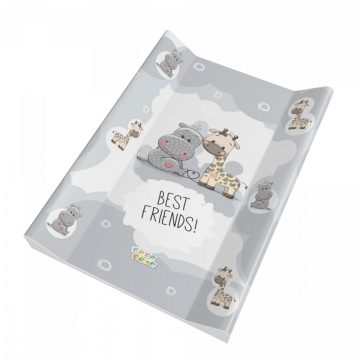   Babastar merev pelenkázó lap 50*80 cm - Best Friends! szürke 
