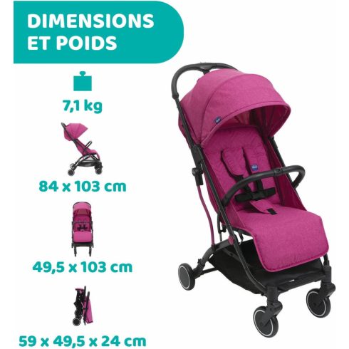 Chicco TROLLEYme babakocsi automata zárral  0h + Aurora Pink
