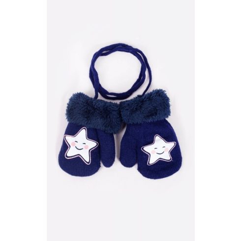 Yo!club téli kesztyű 10 cm - sötétkék/csillag