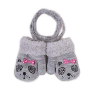 Yo!club téli kesztyű 12 cm - szürke/kutya