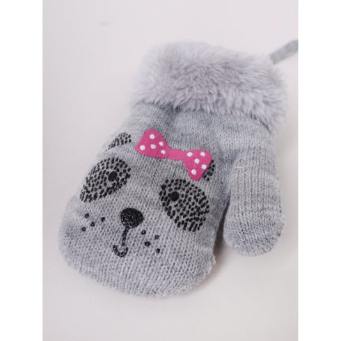 Yo!club téli kesztyű 12 cm - szürke/kutya