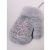 Yo!club téli kesztyű 12 cm - szürke/rózsaszín szívecskék