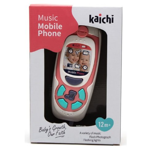 Chipolino Gyerekjáték mobiltelefon zenével és fénnyel - pink