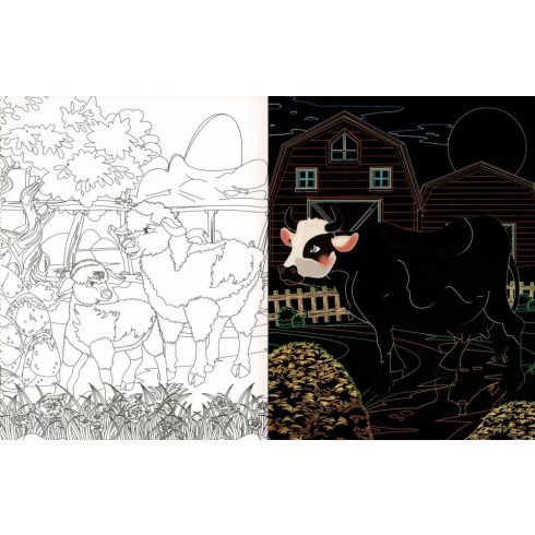 Rejtőzködő kedvencek - Kifestőfüzet kaparós és színezős oldalakkal