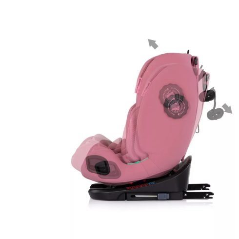 Chipolino Techno iGrow autósülés Isofix 40-150cm - powder pink 
