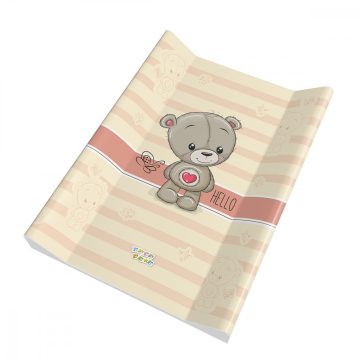   Babastar merev pelenkázó lap 50*70 cm - Beige szívecskés maci  