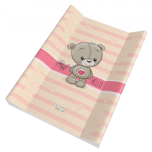 Babastar puha 2 ékes pelenkázó lap 50*70 cm - Rózsaszín szívecskés mac 