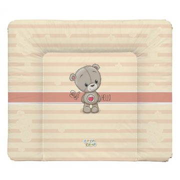   Babastar puha pelenkázó lap 85*75 cm - Beige szívecskés maci 