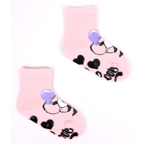 Yoclub ABS csúszásgátlós zokni 23/26 - rózsaszín/panda