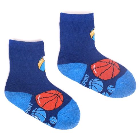 Yoclub ABS csúszásgátlós zokni 17/19 - sötétkék/kosárlabda