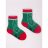   Yoclub ABS csúszásgátlós zokni 17/19 - zöld/piros/focipálya