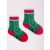 Yoclub ABS csúszásgátlós zokni 17/19 - zöld/piros/focipálya