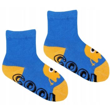 Yoclub ABS csúszásgátlós zokni 17/19 - kék/sárga