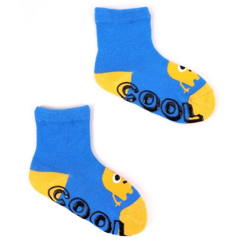 Yoclub ABS csúszásgátlós zokni 17/19 - kék/sárga