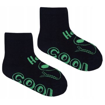 Yoclub ABS csúszásgátlós zokni 17/19 - fekete/zöld