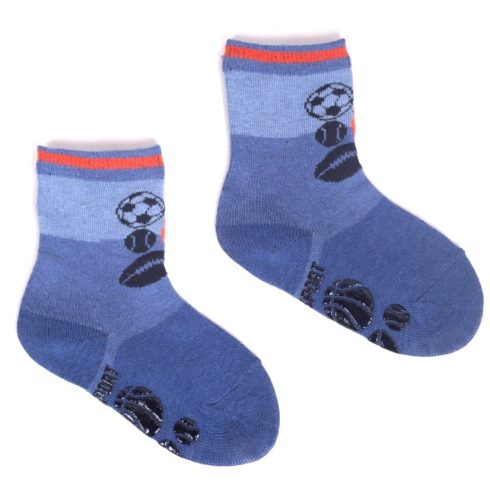 Yoclub ABS csúszásgátlós zokni 17/19 - kék/narancs/sport