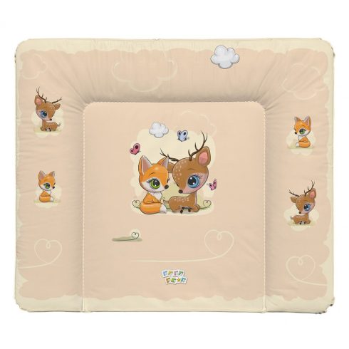 Babastar puha pelenkázó lap 85*75 cm - Beige őzike & róka