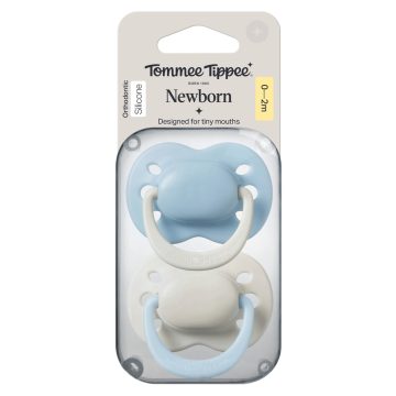   Tommee Tippee Newborn Újszülött szilikon cumi 0-2 hó 2 db - Kék/Krém