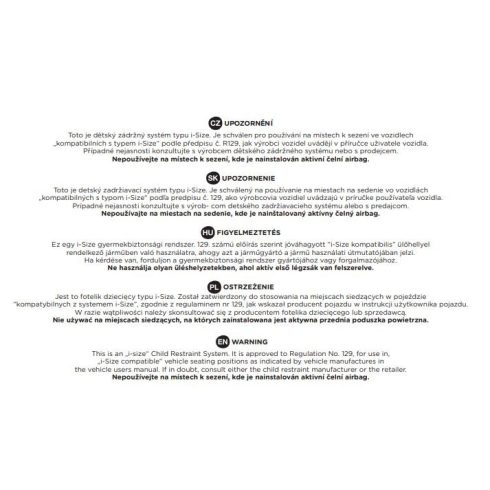 PETITE&MARS Core Pro 40-87 cm hordozó i-Size - Black Grey